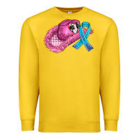 Lemon cowboy hat and cancer ribbon Premium Sweatshirt - AdoDesignShop