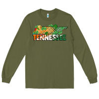Army Green tennessee map st patrick's day Long Sleeve Tee - FaDigitalArtStudio