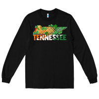 Black tennessee map st patrick's day Long Sleeve Tee - FaDigitalArtStudio