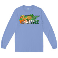 Colony Blue tennessee map st patrick's day Long Sleeve Tee - FaDigitalArtStudio