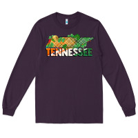 Plum tennessee map st patrick's day Long Sleeve Tee - FaDigitalArtStudio