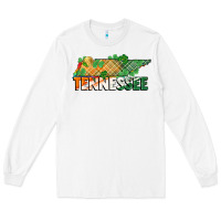 White tennessee map st patrick's day Long Sleeve Tee - FaDigitalArtStudio