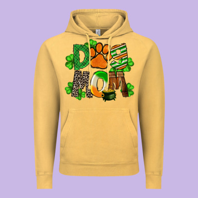St. Patricks Dog Mom Vintage Hoodie Designed By Fadigitalartstudio