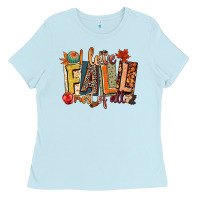 Baby Blue i love fall most of all Ladies Tee - CowGirlArtShop