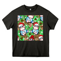 Asphalt Christmas cute hippo sitting Heavy Core Tee - NancyCooperArtShop