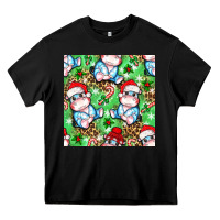 Black Christmas cute hippo sitting Heavy Core Tee - NancyCooperArtShop