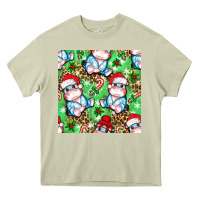 Mossy Christmas cute hippo sitting Heavy Core Tee - NancyCooperArtShop