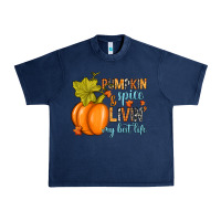 Navy Pumpkin spice and livin' my best life Urban Heavy Tee - RanaPortraitStore