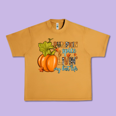 Pumpkin Spice And Livin' My Best Life Urban Heavy Tee Designed By Ranaportraitstore