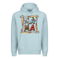 Blue Mist baseball mama Premium Hoodie - CowhideDigitalArt
