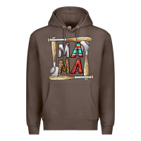 Coffee baseball mama Premium Hoodie - CowhideDigitalArt