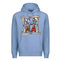 Colony Blue baseball mama Premium Hoodie - CowhideDigitalArt