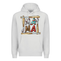 Dove Grey baseball mama Premium Hoodie - CowhideDigitalArt