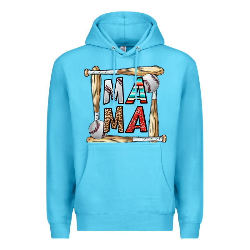 Baseball Mama Premium Hoodie by CowhideDigitalArt | Teevron