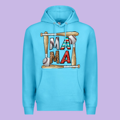 Baseball Mama Premium Hoodie Designed By Cowhidedigitalart