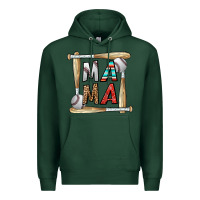 Sports Green baseball mama Premium Hoodie - CowhideDigitalArt