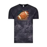 Cloud Black American Flag Football Leopard Vintage Tee - CowCowDesign