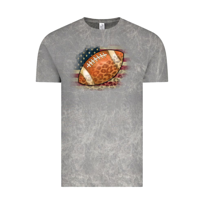 American Flag Football Leopard Vintage Tee by CowCowDesign | Teevron