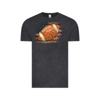 Vintage Black American Flag Football Leopard Vintage Tee - CowCowDesign