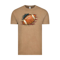 Vintage Coffee American Flag Football Leopard Vintage Tee - CowCowDesign