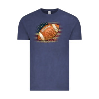 Vintage Denim American Flag Football Leopard Vintage Tee - CowCowDesign