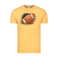 Vintage Mustard American Flag Football Leopard Vintage Tee - CowCowDesign