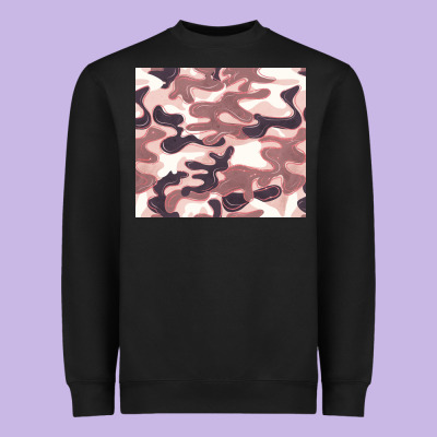Milky Camouflage Heavyweight Sweatshirt Designed By Barkaloodesign