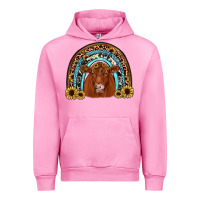 Fuchsia Pink red angus rainbow Urban Hoodie - JahusDesignShop