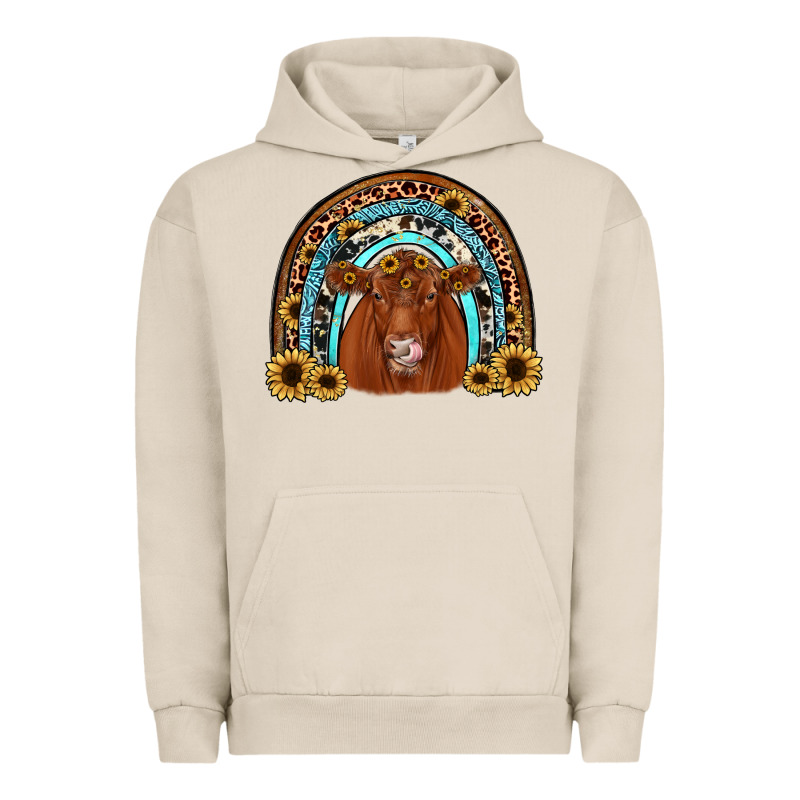 Red Angus Rainbow Urban Hoodie by JahusDesignShop | Teevron