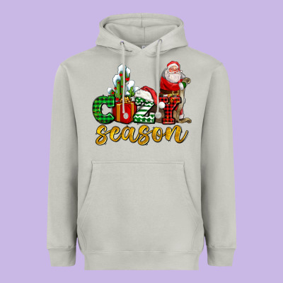 Cozy Season With Santa Christmas Tree Cactus And Gift Heavyweight Hoodie Designed By Adodesignshop