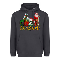 Smoke cozy season with santa christmas tree cactus and gift Heavyweight Hoodie - AdoDesignShop