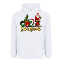 White cozy season with santa christmas tree cactus and gift Heavyweight Hoodie - AdoDesignShop