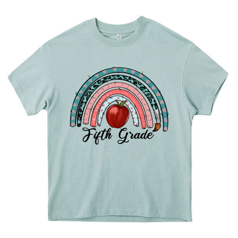 Fifth Grade Rainbow Heavy Core Tee by RanaPortraitStore | Teevron