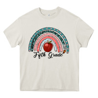 Cream fifth grade rainbow Heavy Core Tee - RanaPortraitStore