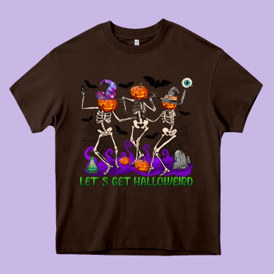 Let's Get Halloweird Heavy Core Tee Designed By Nancycooperartshop