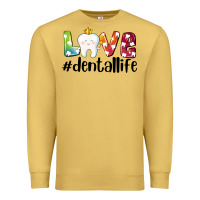 Antique Gold love dentallife Premium Sweatshirt - AdoDesignShop