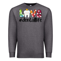 Charcoal Heather love dentallife Premium Sweatshirt - AdoDesignShop