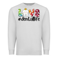 Dove Grey love dentallife Premium Sweatshirt - AdoDesignShop