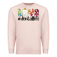 Pale Pink love dentallife Premium Sweatshirt - AdoDesignShop
