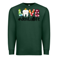 Sports Green love dentallife Premium Sweatshirt - AdoDesignShop