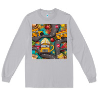Moon Dust school bus coffee and star with leopard seamless pattern bbs Long Sleeve Tee - BundleAndBundleShop