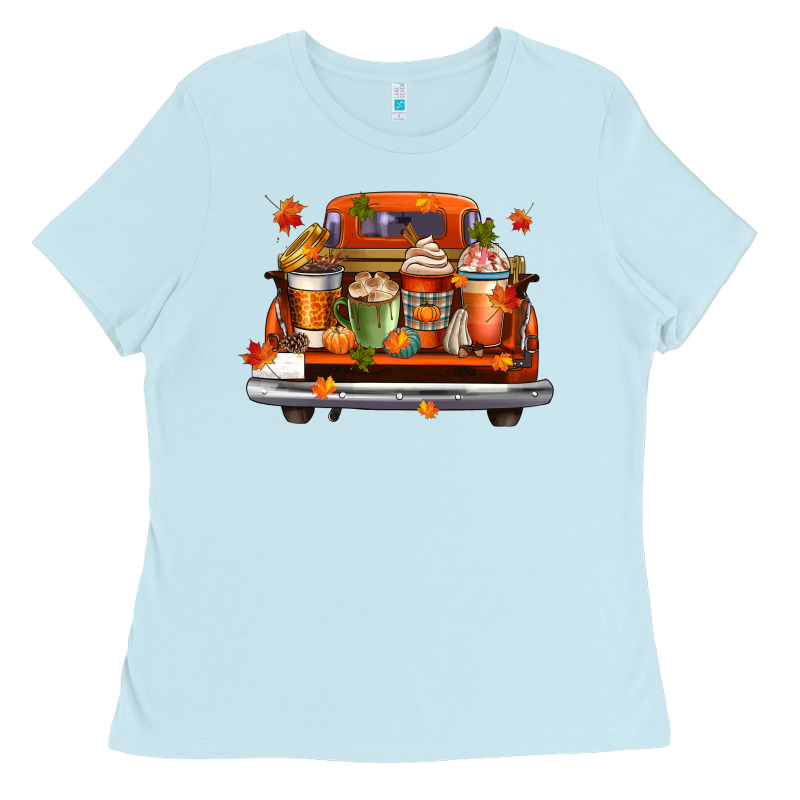 Coffee Cups Truck Ladies Tee by CowGirlArtShop | Teevron