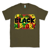Army Green we are black history Classic Tee - CowGirlArtShop