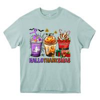 Hallothanksmas Coffee Cups Heavy Core Tee | Teevron