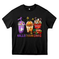 Black hallothanksmas coffee cups Heavy Core Tee - texasbilliewilder