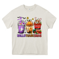 Cream hallothanksmas coffee cups Heavy Core Tee - texasbilliewilder