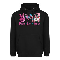 Black peace love nurse Heavyweight Hoodie - AdoDesignShop