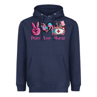 Navy peace love nurse Heavyweight Hoodie - AdoDesignShop