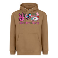Toasted Coconut peace love nurse Heavyweight Hoodie - AdoDesignShop