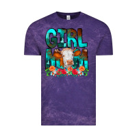 Cloud Purple Girl Mom Cow Flowers Vintage Tee - CowCowDesign